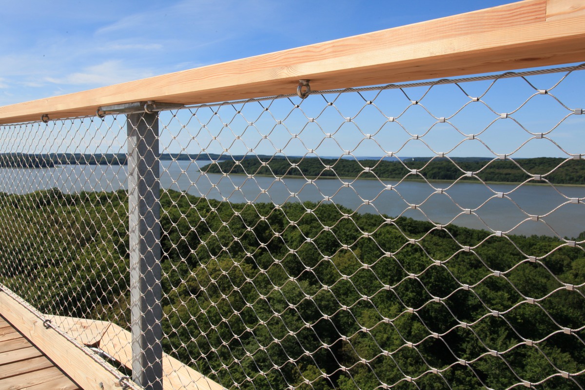 wire mesh deck railing